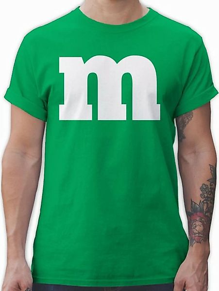 Shirtracer T-Shirt M Aufdruck Karneval I M&M Schokolinse I MM Karneval & Fa günstig online kaufen