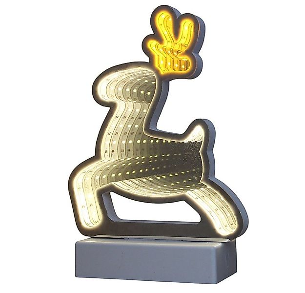 Star-Max Beleuchtetes Fensterbild 36307 LED-Rentier Infinity Effekt 51 LED günstig online kaufen