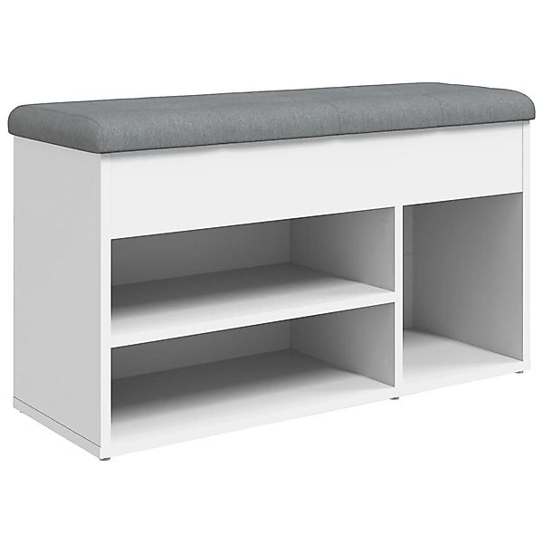 vidaXL Sitzbank Schuhbank Weiß 82x32x45,5 cm günstig online kaufen