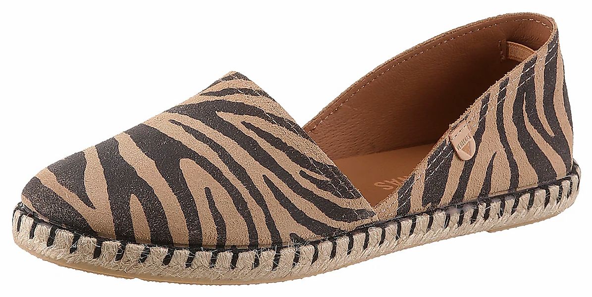 VERBENAS Espadrille Slipper, Sommerschuh, Urlaubsschuh, Flat im Zebra-Look günstig online kaufen