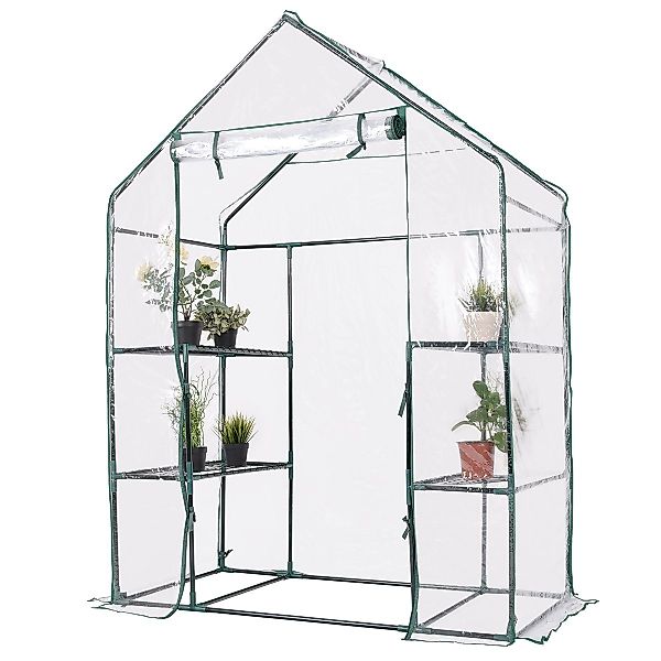 COSTWAY Foliengewächshaus Gewächshaus, 143x73x195cm günstig online kaufen
