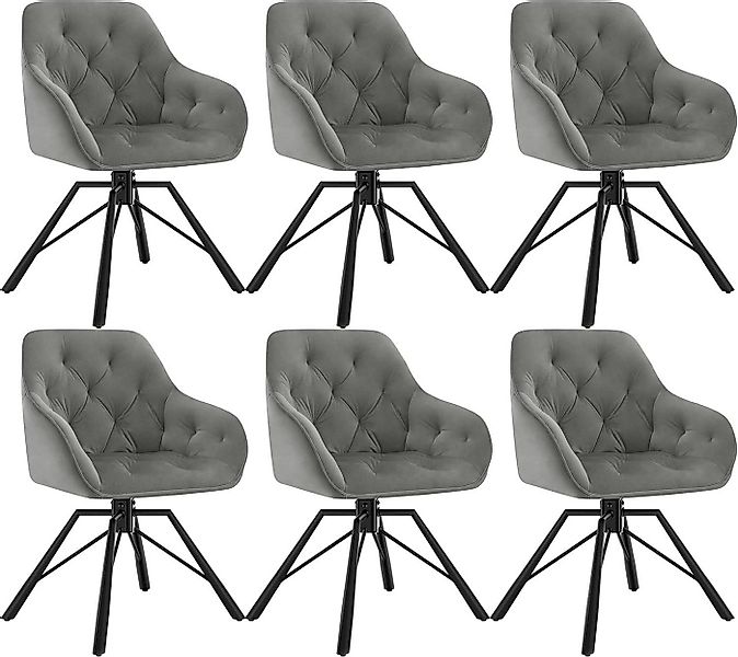 Woltu 4-Fußstuhl (6 St), drehbar, Esszimmerstuhl für Esszimmer Küche Wohnzi günstig online kaufen