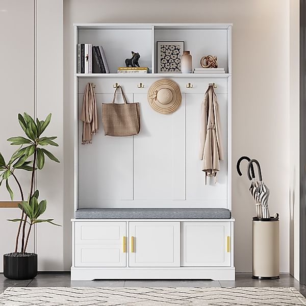 Flieks Garderoben-Set mit Schuhschrank, Sitzbank, Haken, günstig online kaufen