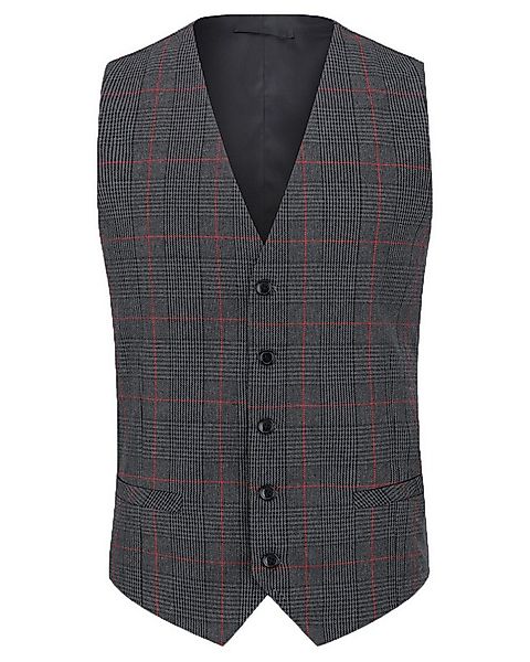 Allthemen Anzugweste mit Karomuster elegante Weste Karierte Hochzeitsweste günstig online kaufen