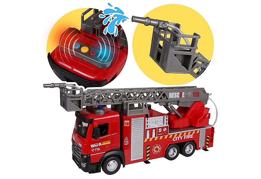 Sarcia.eu Spielzeug-Feuerwehr Feuerwehrwagen mit Leiter, Feuerwehrauto für günstig online kaufen