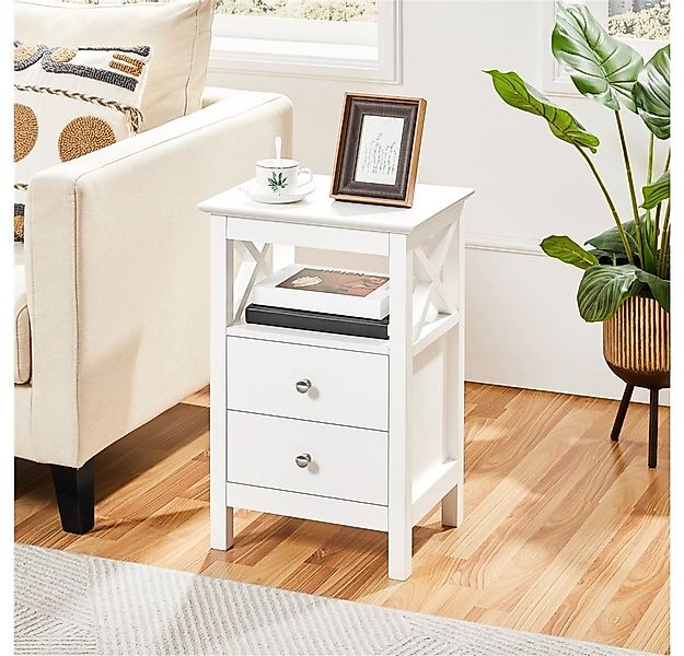 Yaheetech Nachtkonsole Nachttisch (1 St), mit 2 Schubladen, Beistelltisch f günstig online kaufen