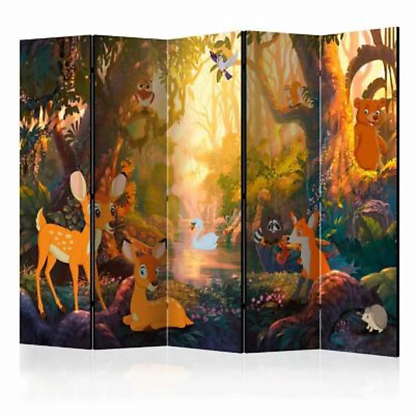 artgeist Paravent Animals in the Forest II [Room Dividers] mehrfarbig Gr. 2 günstig online kaufen