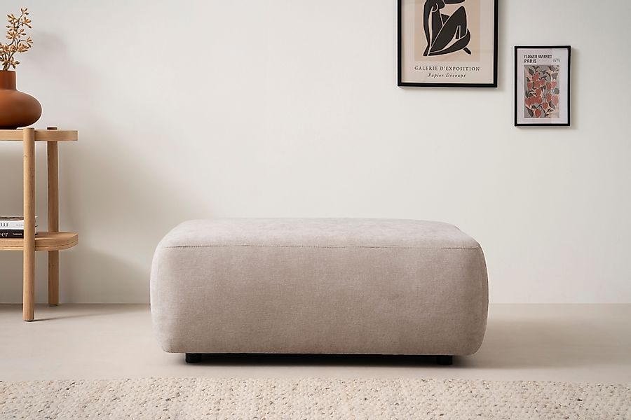 Home affaire Polsterhocker "Torge, Hocker in Cord, Samtvelours oder Struktu günstig online kaufen