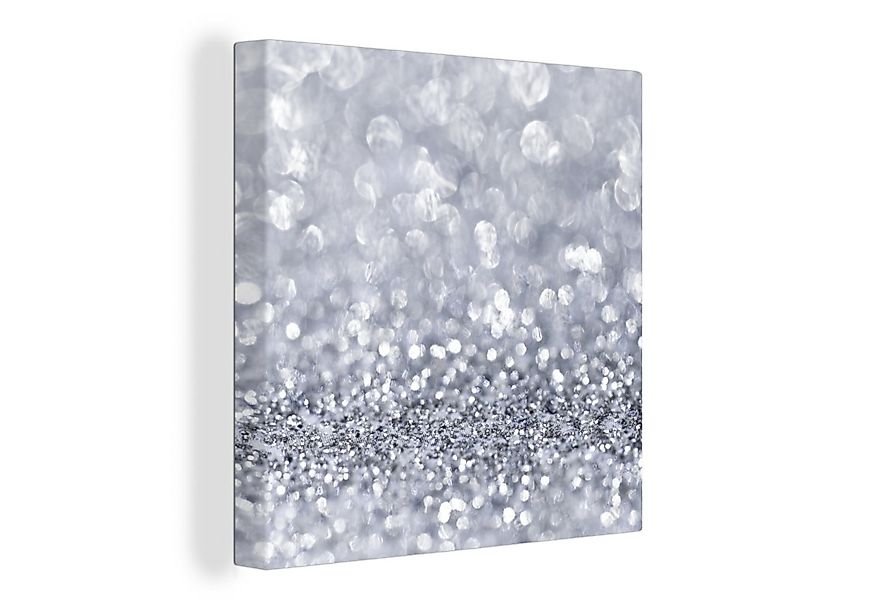 OneMillionCanvasses® Leinwandbild Silber glitzert, Fotodruck (1 St), Wandbi günstig online kaufen