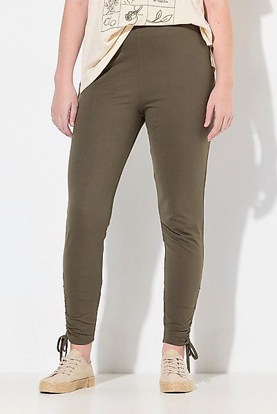Ulla Popken Leggings Leggings Raffungen Elastikbund Biobaumwolle günstig online kaufen
