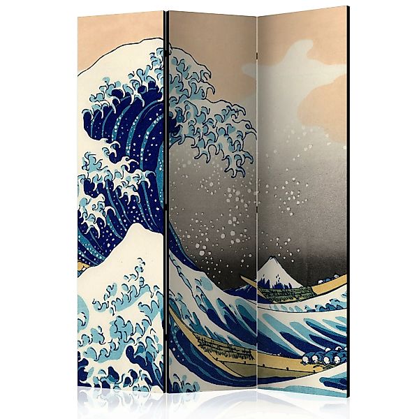 3-teiliges Paravent - The Great Wave Off Kanagawa [room Dividers] günstig online kaufen