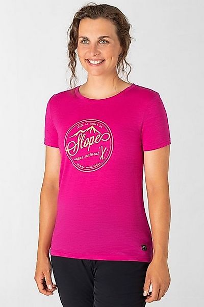 SUPER.NATURAL Print-Shirt Merino T-Shirt W SLOPES günstig online kaufen
