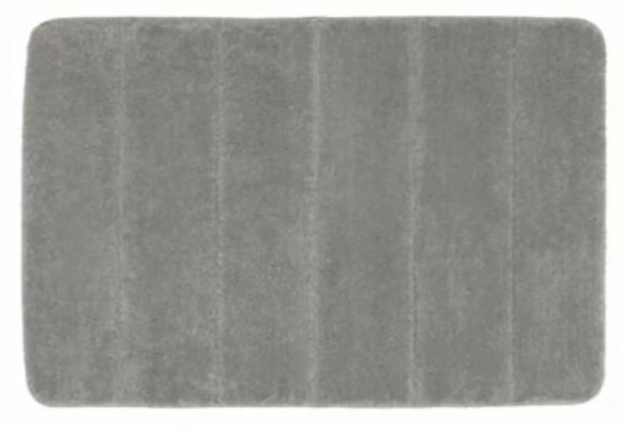 WENKO Badteppich Steps Light Grey, 60 x 90 cm, Mikrofaser hellgrau günstig online kaufen