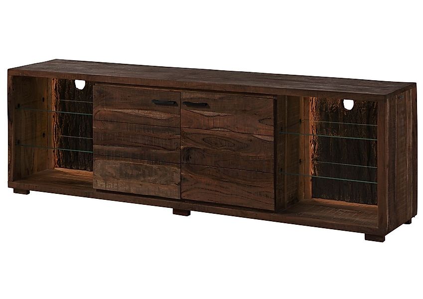 Massivmoebel24 TV-Board (TV-Board Akazie 200x40x63 dunkelbraun günstig online kaufen