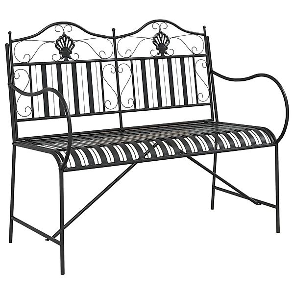 vidaXL Metallbank Schwarz Metall Standard Dekorative Verzierungen 42008119 günstig online kaufen