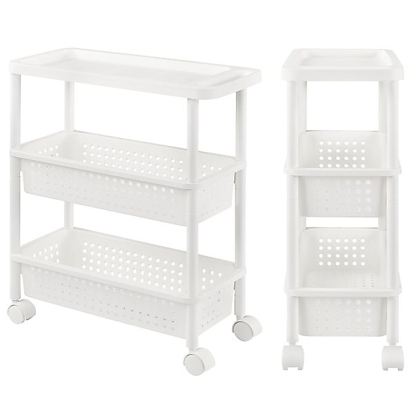 en.casa Regalwagen, Rollregal Küchenregal Allzweckwagen 77x22x48cm günstig online kaufen