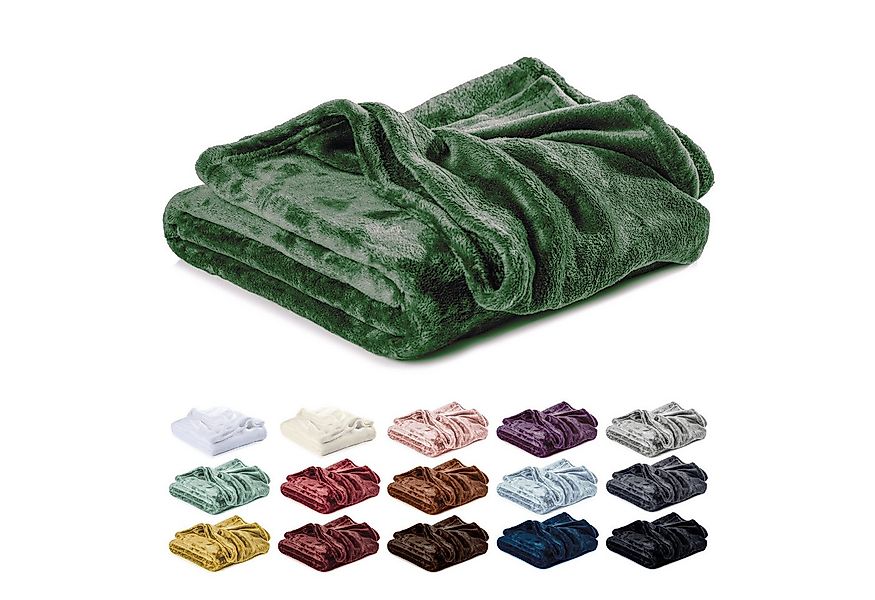 Wohndecke Kuscheldecke, Fleecedecke, Wolldecke flauschig und weich, Lavea, günstig online kaufen