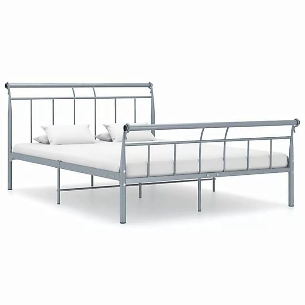 furnicato Bett Bettgestell Grau Metall 140x200 cm günstig online kaufen