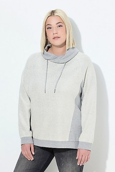 Ulla Popken Sweatshirt Sweatshirt Glitzereffekt Stehkragen Langarm günstig online kaufen
