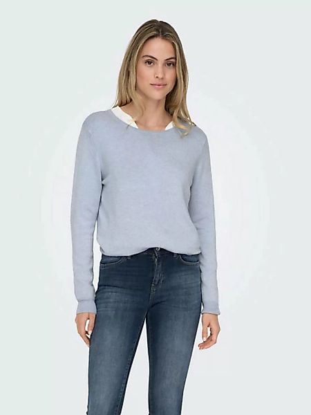 ONLY Longpullover Weicher Rundhals Pullover Dünnes Langarm Shirt 8342 in He günstig online kaufen