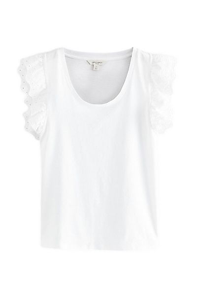 LAURA ASHLEY T-Shirt Laura Ashley T-Shirt mit Lochspitze und Rüschen (1-tlg günstig online kaufen