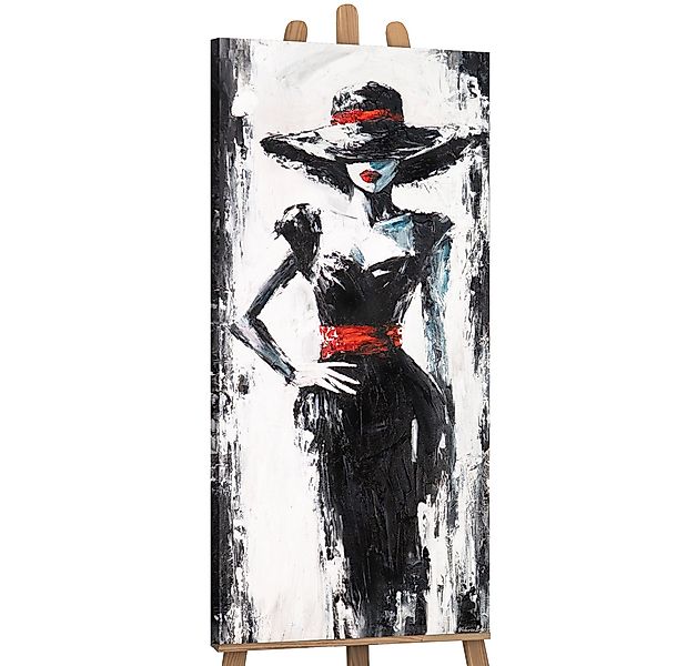 YS-Art Gemälde Wandbild Dame mit Hut, günstig online kaufen
