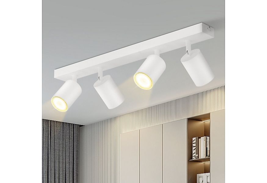 ZMH Deckenstrahler 4 Flammig GU10 Modern-Design Industrial drehbar für Wohn günstig online kaufen