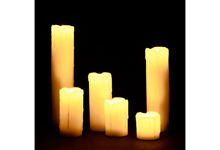 relaxdays LED-Kerze 12 x LED Kerzen aus Echtwachs günstig online kaufen