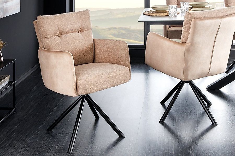 riess-ambiente Polsterstuhl BIG GEORGE champagner beige günstig online kaufen