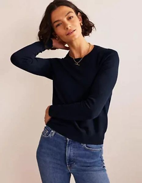 Catriona Baumwollpullover mit Rundhalsausschnitt Damen Boden, Marineblau günstig online kaufen