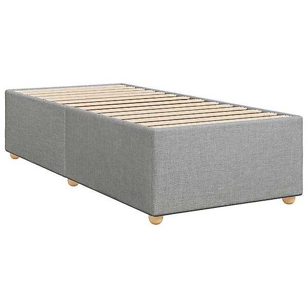 vidaXL Bett Bettgestell ohne Matratze Hellgrau 90x200 cm Stoff günstig online kaufen