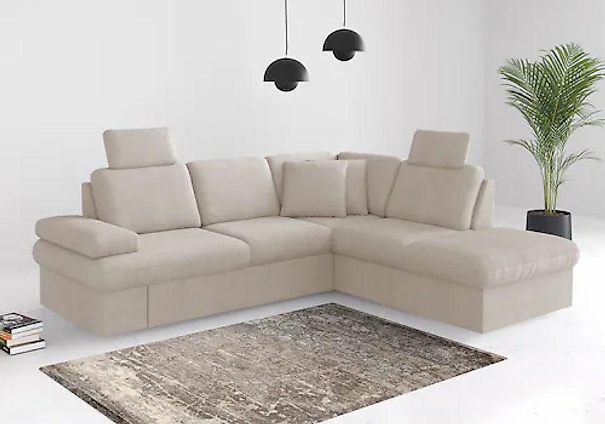 sit&more Ecksofa »Moreno«, mit Armteilverstellung,wahlweise mit Bettfunktio günstig online kaufen