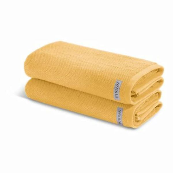 Ross 2 X Duschtuch im Set Selection - Organic Cotton Handtücher gelb günstig online kaufen