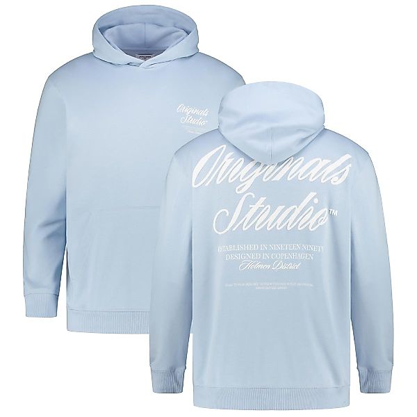 Jack&Jones Hoodie mit Print auf Vorder- und Rückseite Farbe hellblau Größe: günstig online kaufen