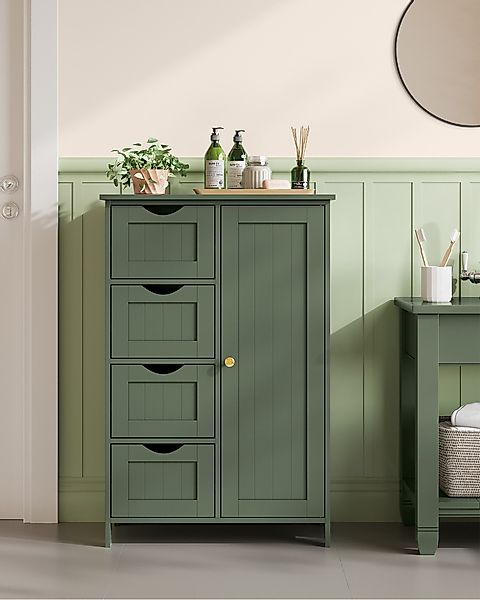 VASAGLE Badmöbel-Set Badezimmerschrank Badschrank Beistellschrank, mit günstig online kaufen