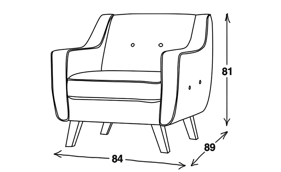 KONSIMO Sessel  Terso ¦ braun ¦ Maße (cm): B: 84 H: 81 Polstermöbel > Sesse günstig online kaufen