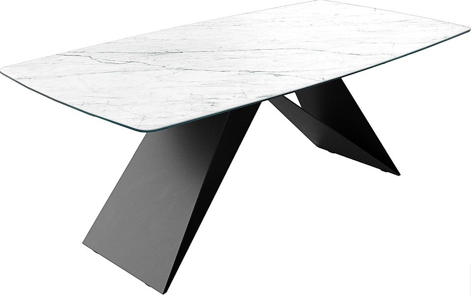 DELIFE Esstisch Edge, Bootsform Keramik Laminam®Statuarietto günstig online kaufen