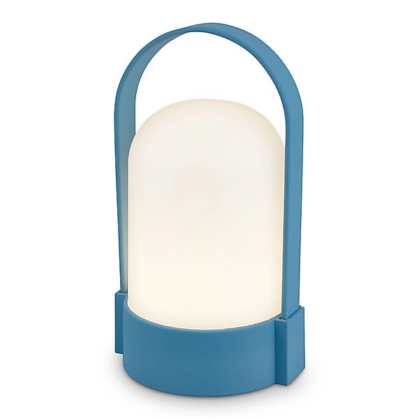 Brilo Akku-LED-Tischleuchte Blau Ø 8,5 cm x 15,5 cm günstig online kaufen