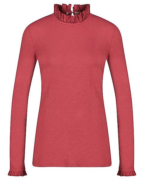 Rich & Royal T-Shirt Damen Longsleeve mit Frill-Kragen (1-tlg) günstig online kaufen