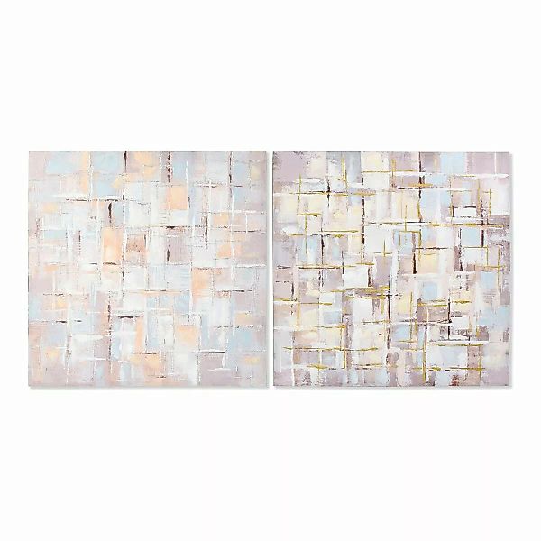 Bild Dkd Home Decor Squares Leinwand Abstrakt Moderne (100 X 3 X 100 Cm) (2 günstig online kaufen