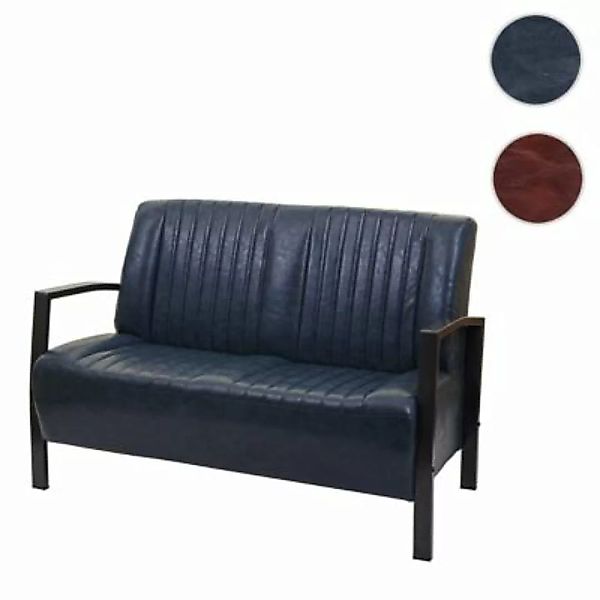 HWC Mendler 2er Sofa im Industriedesign grau günstig online kaufen