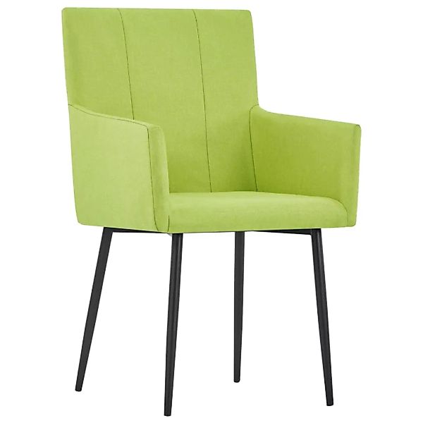 Esszimmerstühle Mit Armlehnen 4 Stk. Grün Stoff günstig online kaufen