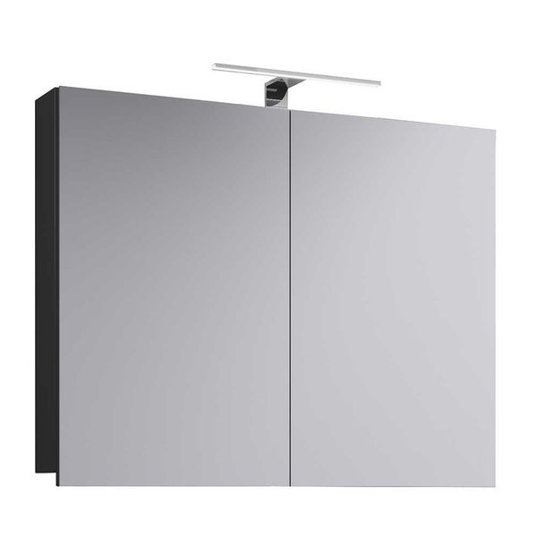 Modernes Waschplatz Set in Schwarz die Wandmontage (zweiteilig) günstig online kaufen