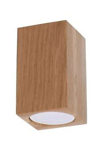 Spot Lampe Decke Holz klein H: 10 cm eckig GU10 günstig online kaufen