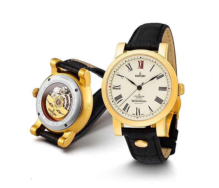 Kronsegler Automatikuhr Colosseum III Armbanduhr m. Lederband günstig online kaufen
