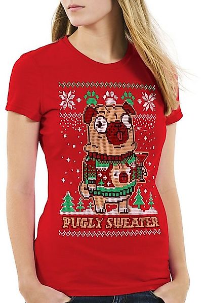 style3 T-Shirt Pugly Sweater mops hund xmas weihnachten ugly günstig online kaufen