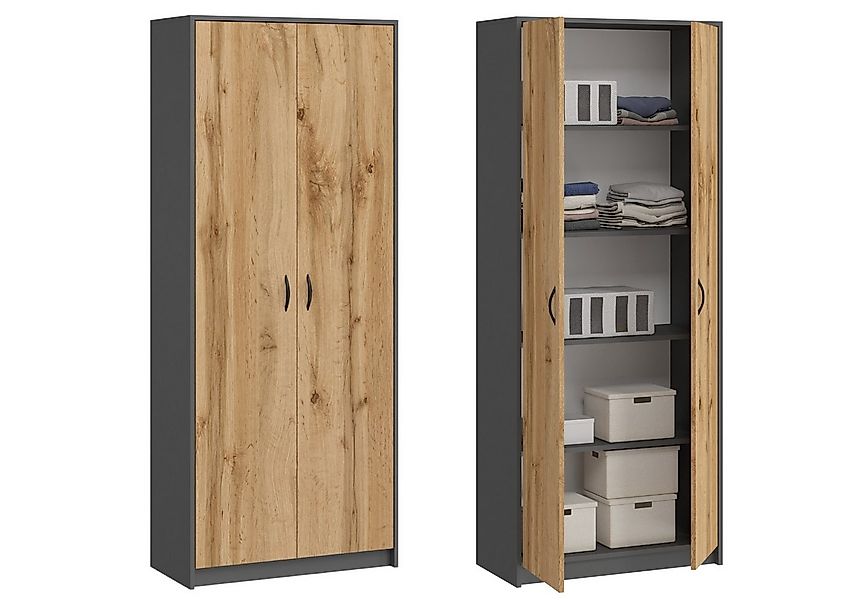Home Collective Mehrzweckschrank Kleiderschrank Regal 74cm breit 180cm hoch günstig online kaufen