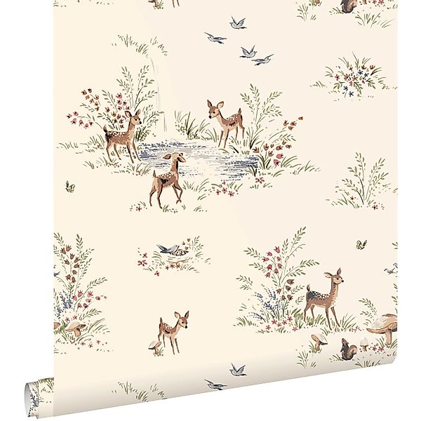 ESTAhome Tapete Hirsche Beige 50 X 900 Cm 131431 günstig online kaufen