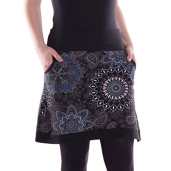 Vishes Minirock Damen Mini-Rock Baumwolle Blumen-Muster elastischer Bund mi günstig online kaufen