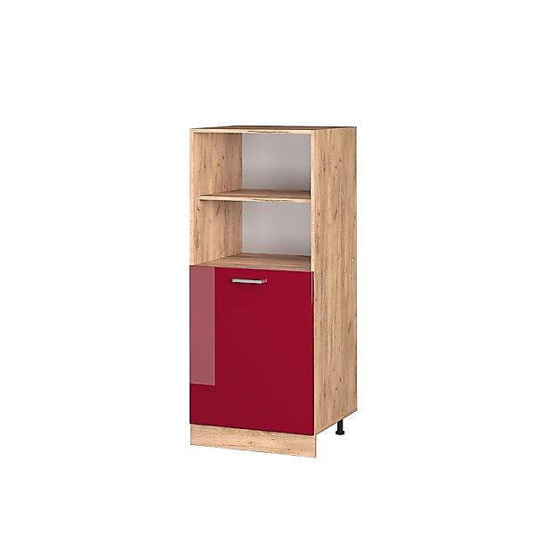 Vicco Herdumbauschrank R-Line Bordeaux Hochglanz/Goldkraft Eiche 60 cm günstig online kaufen